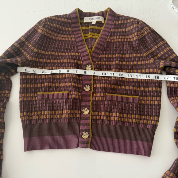 VF Diane von Furstenberg Gilda patterned-jacquard cardigan size S - Picture 6 of 11